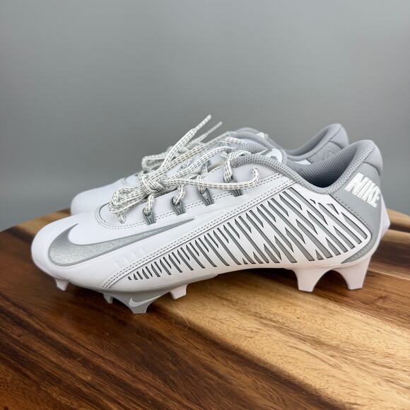 Nike Vapor Edge 360 VC Football Cleats Mens Size 8 White Silver DO6294-100 main image 8